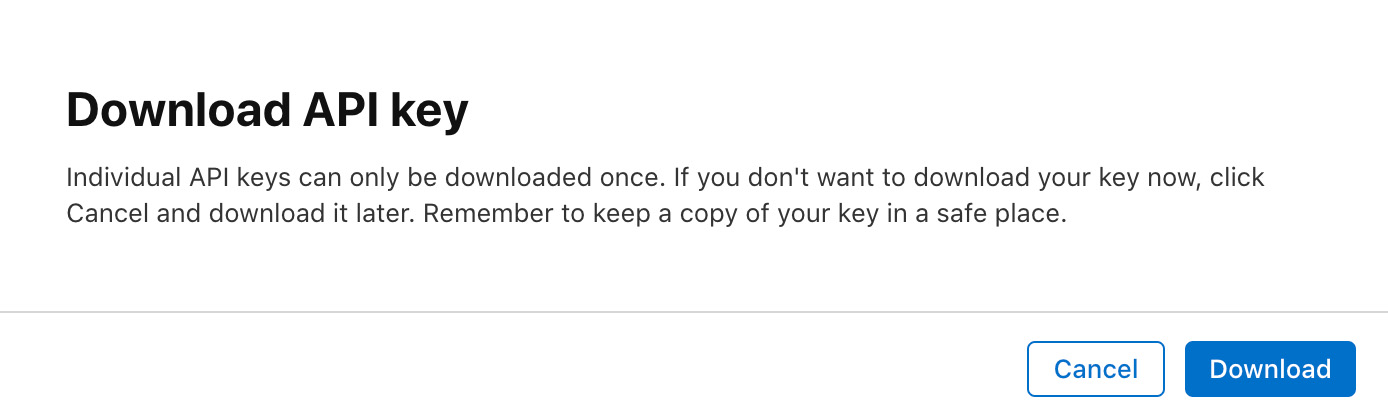 Apple download API keys